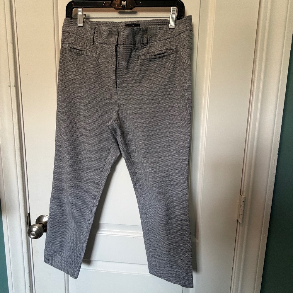 White House Black Market "The Slim Ankle" Pant,  Black/White Menswear Size 8S